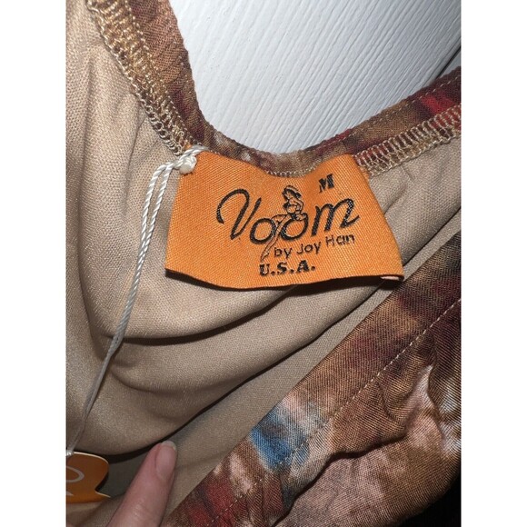 Voom joy han Tunic Womens M Tie Dye Off Shoulder Dress Cascading Angel Sleeve - Picture 3 of 7